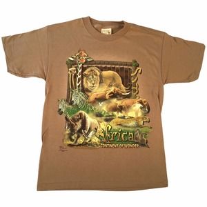 Youth Africa Continent Large Shirt NWOT